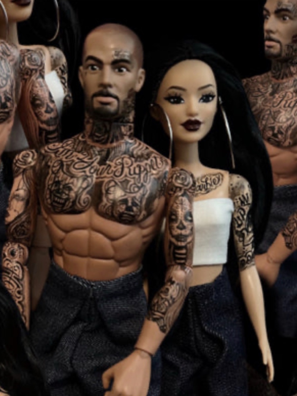 Custom Hood Gangster Barbie and Ken Couple